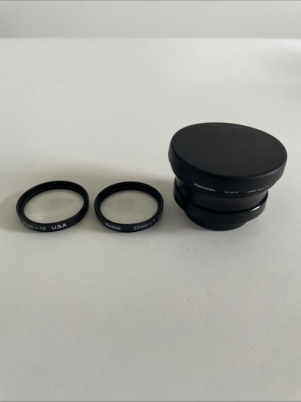 Kodak Lenses: Kodak 0.5x Super Wide Angle Converter 37mm, 37mm + 7 and 37mm + 10
